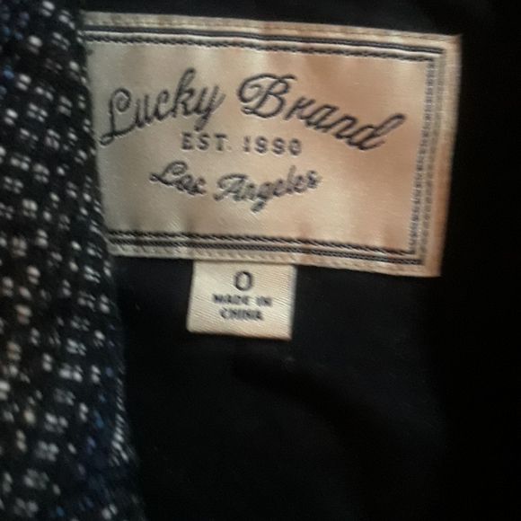 Lucky Brand navy tweed Blazer - Picture 6 of 8